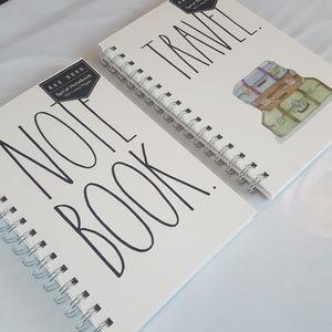 Lot of 2 Rae Dunn Notebook Travel Journal New